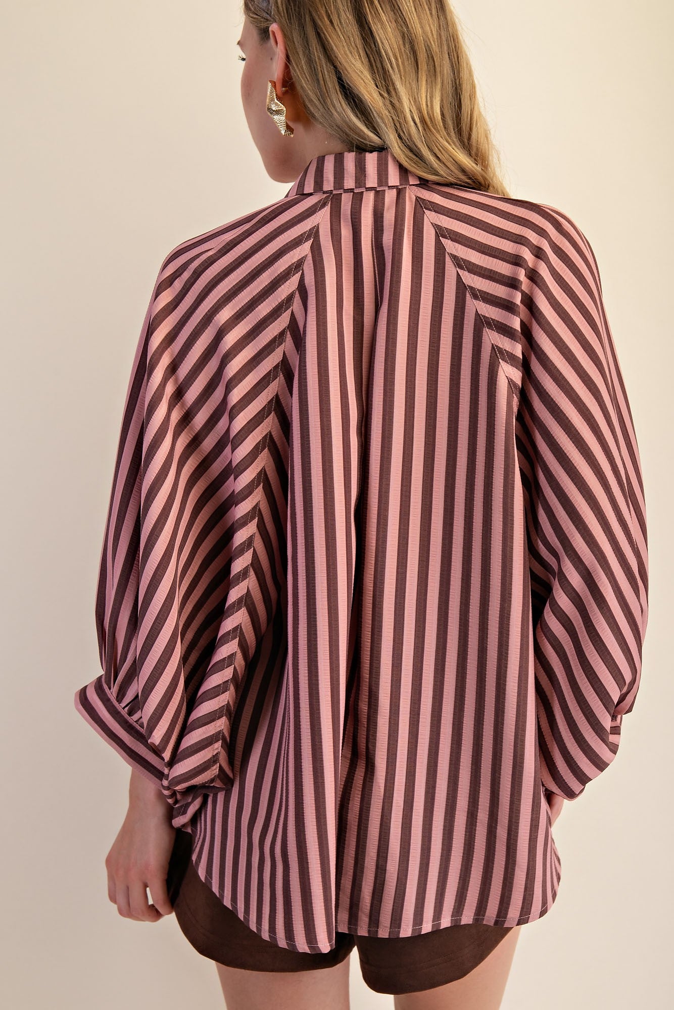 Button Front Striped Shirt