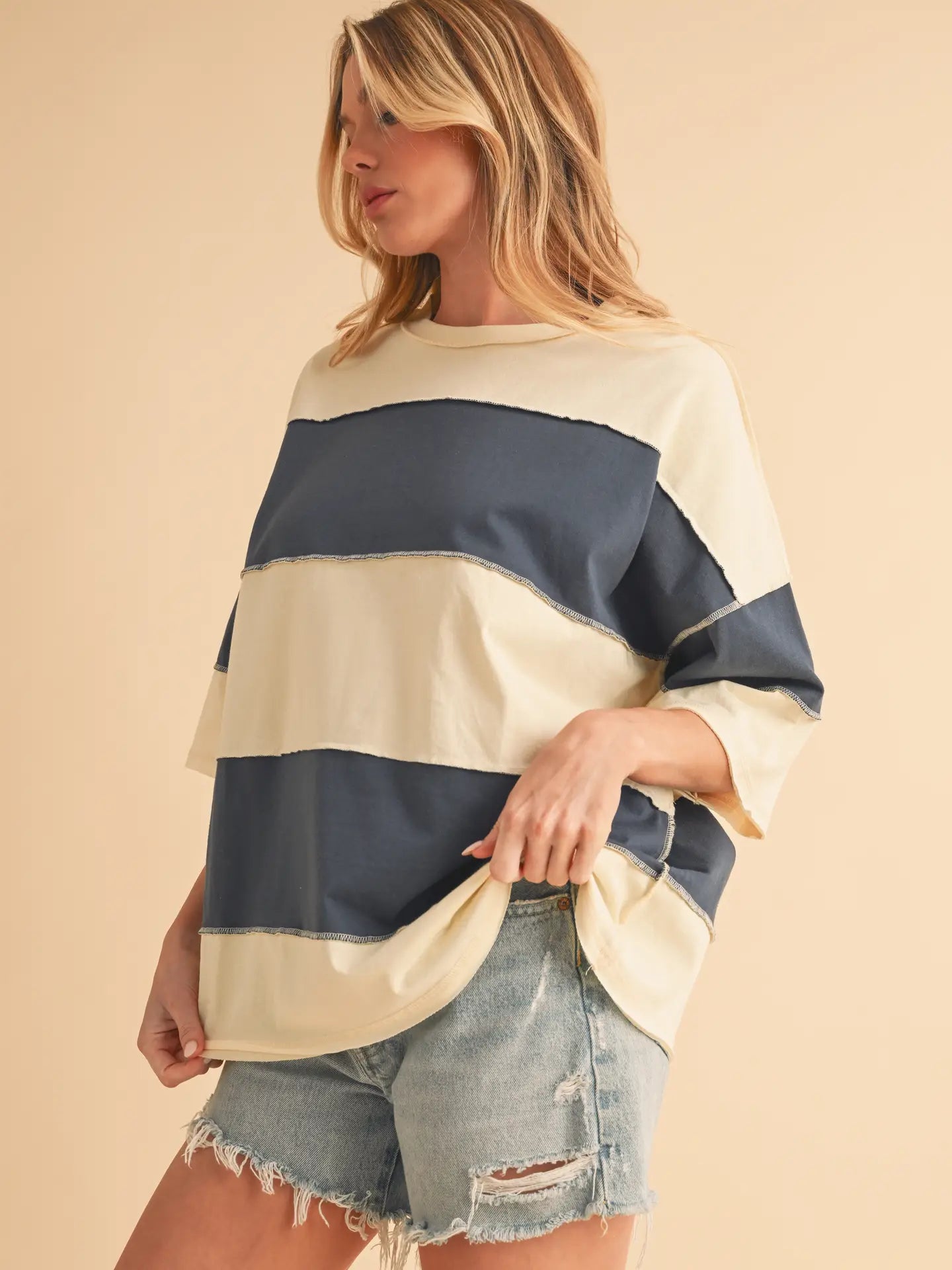 Polly Color Block Striped Top