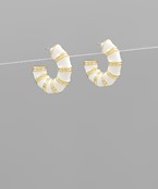 Beaded Rhinestone Hoops