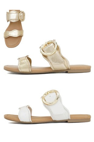 Double Strap Buckle Sandal