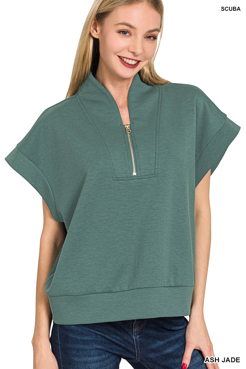 Scuba High Neck Half Zip Vest