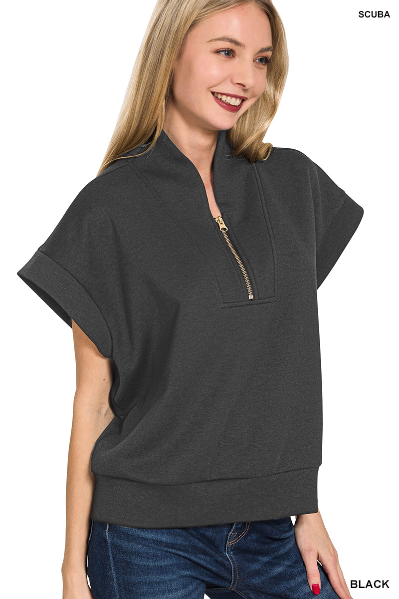 Scuba High Neck Half Zip Vest
