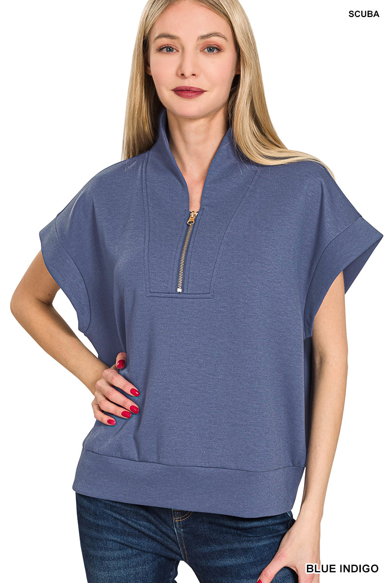 Scuba High Neck Half Zip Vest