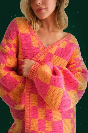 Color Block Cardigan