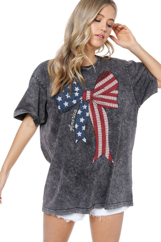 Lace Bow America Graphic Tee