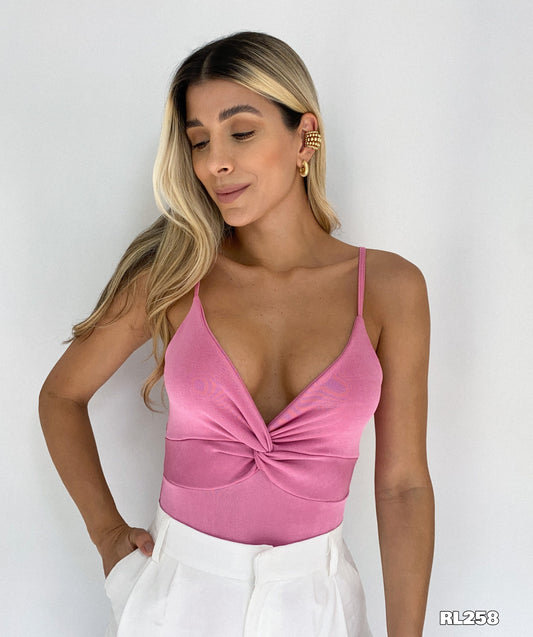 Strappy Bodysuit With Knotted Front