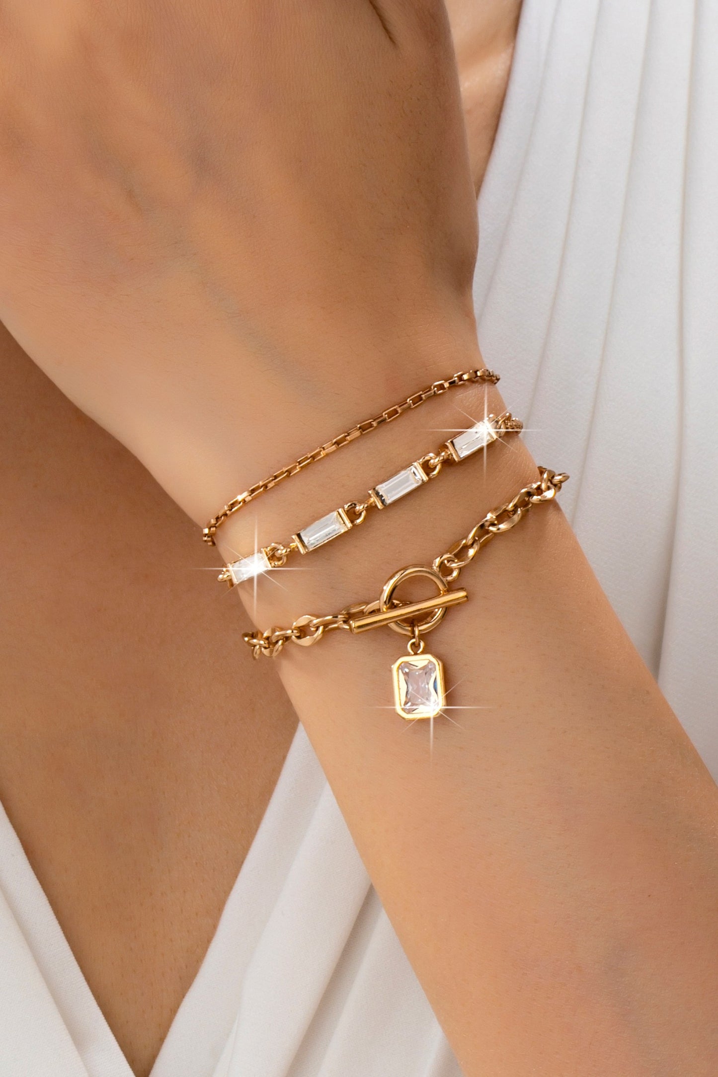 Multi Baguette Crystals & Toggle Clasp