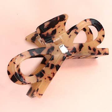 Large Bow Rhinestone Hair Clip