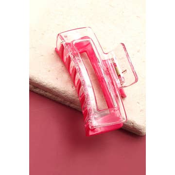Double Sided Clear and Color Hair Clip