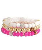 Pink Multi Beaded Bracelet