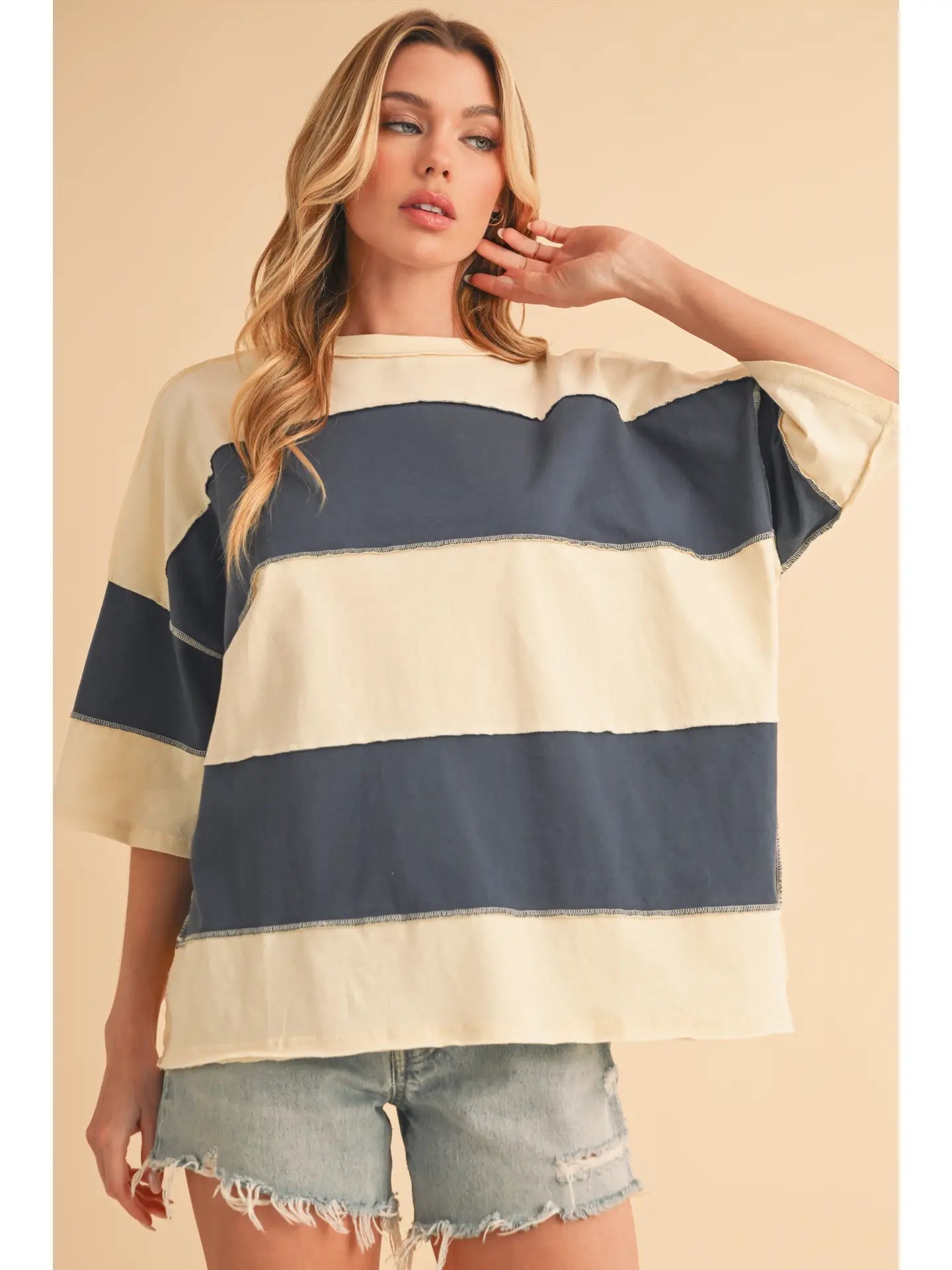 Polly Color Block Striped Top