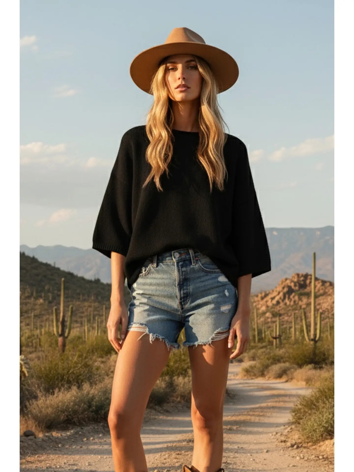 Short Sleeve Relaxed Sweater Top