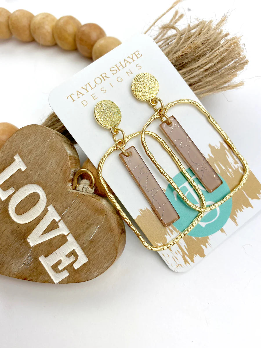 TS-Brown Stick Hoops - Rectangle
