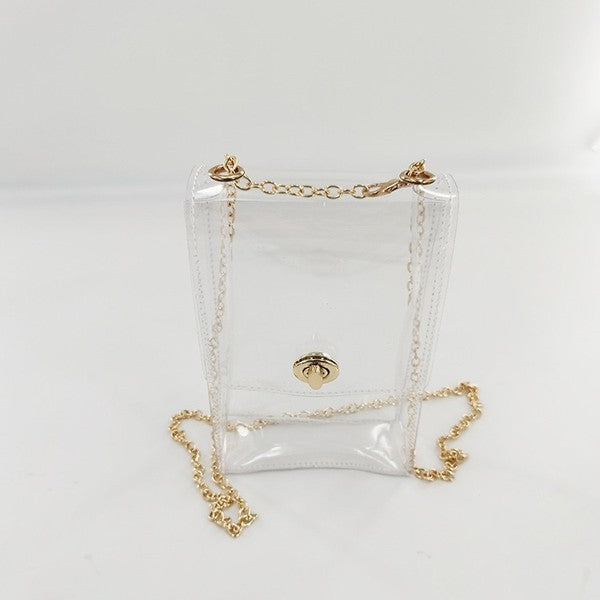 See Through Clear Crossbody Cellphone Case Bag