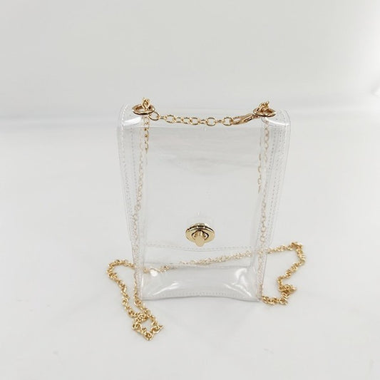 See Through Clear Crossbody Cellphone Case Bag