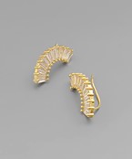 Brass Curved Earrings