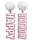Happy Birthday Earrings