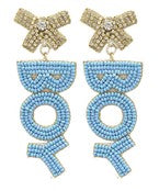 Bead Boy/Girl Letter Earrings