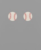 Baseball Themed Glitter Earrings