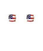 USA Flag Square Earrings