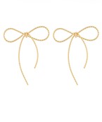 Textured Wire Bow Earrings