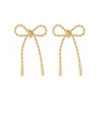 Rope Textured Bow Earrings