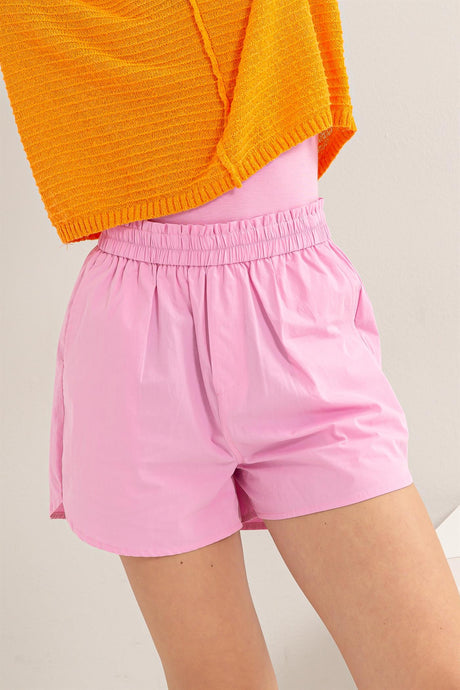 Poplin High Waist Shorts