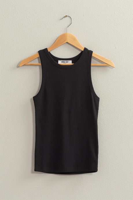 Ribbed Round Neck Tank Top