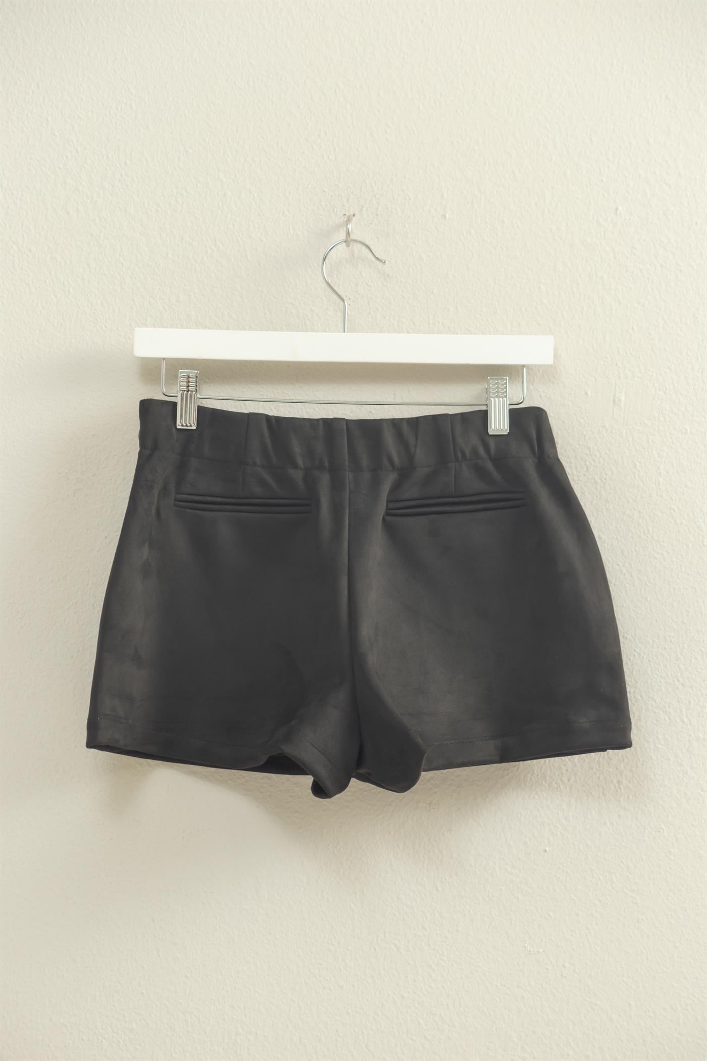 Chic High-waisted Suede Skort