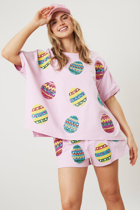 French Terry Loose Fit Short Sleeve Top