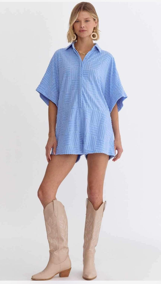 Quilted Pattern Romper