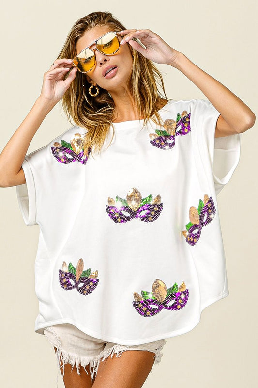 Mardi Gras Mask Tee