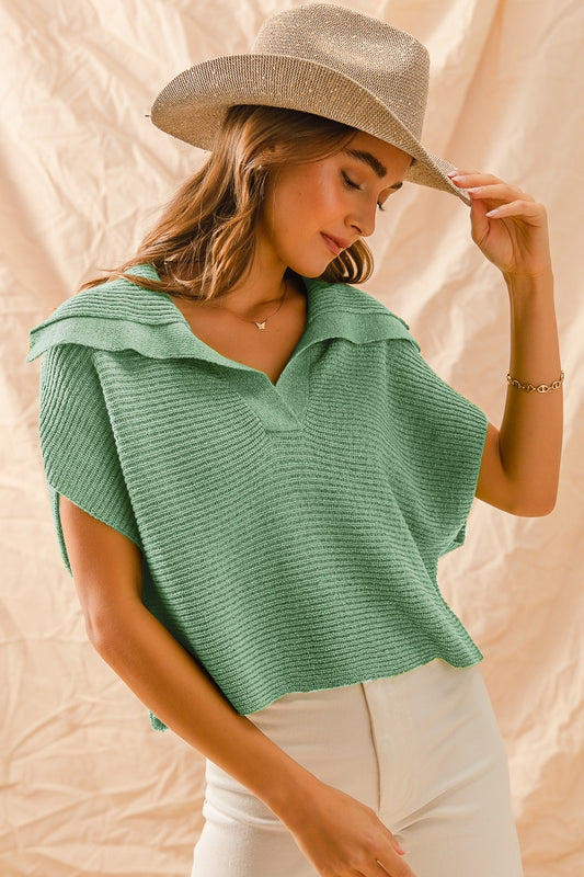 Shawl Collar Dolman Sweater Pullover