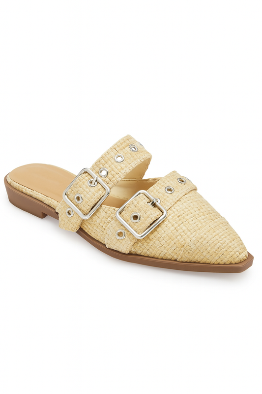 Closed Toe Buckled Flats