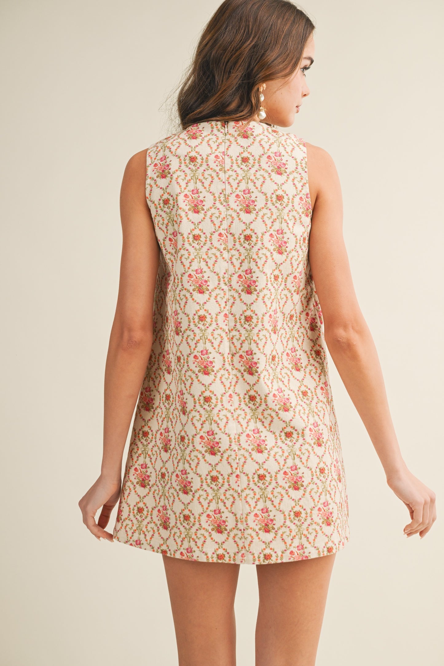 Whispering Blooms Side Button Dress