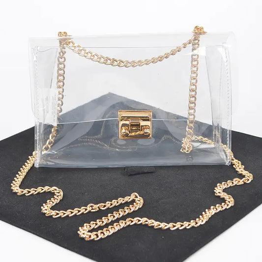Transparent Chain Crossbody Bag