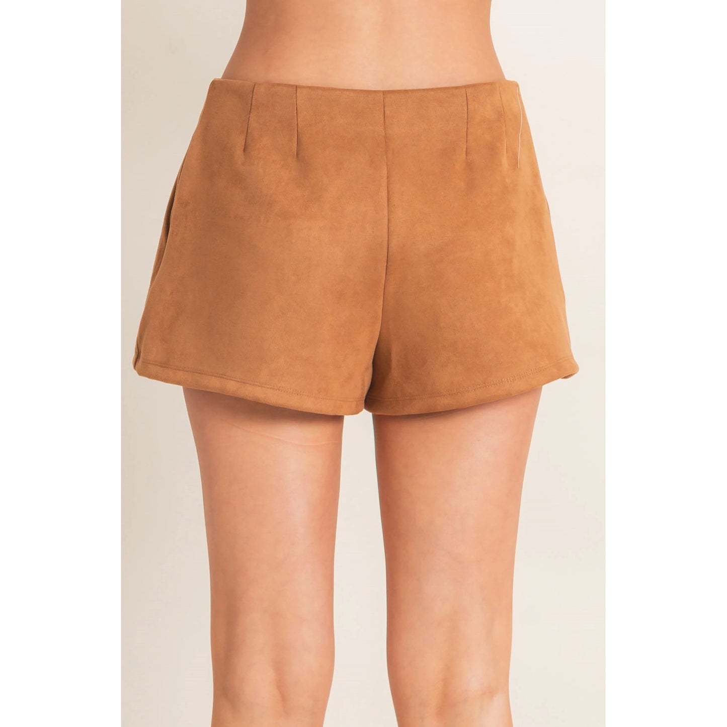 High Waist Suede Shorts