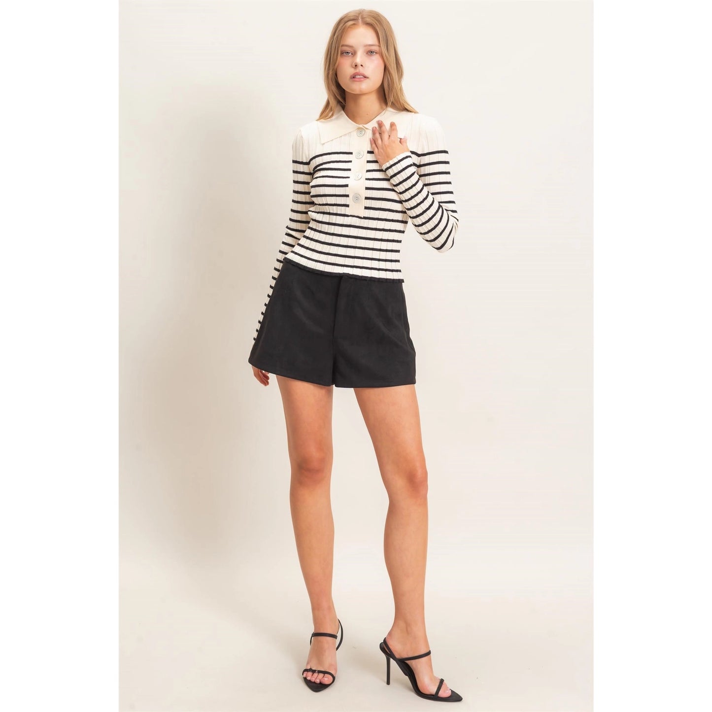High Waist Suede Shorts