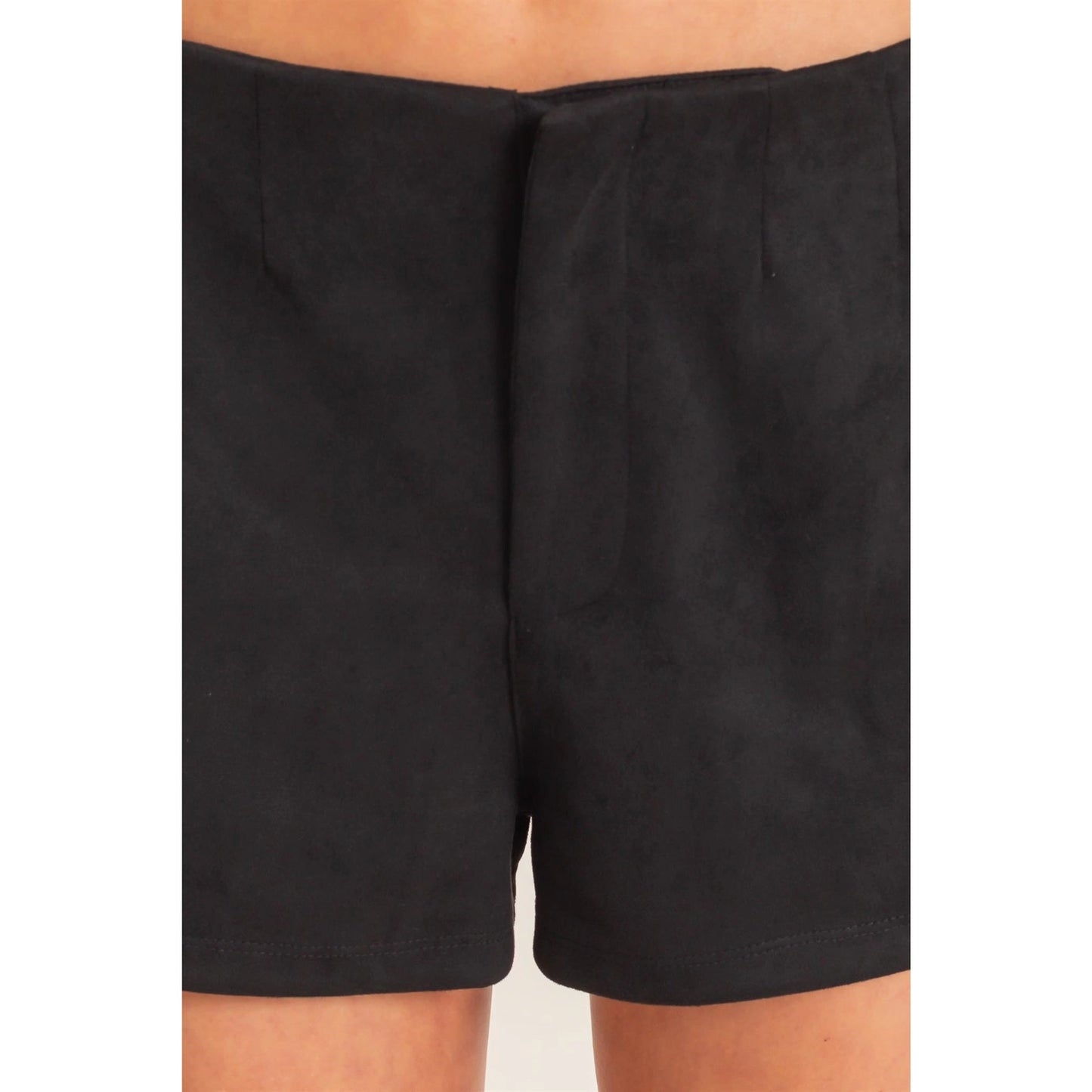 High Waist Suede Shorts
