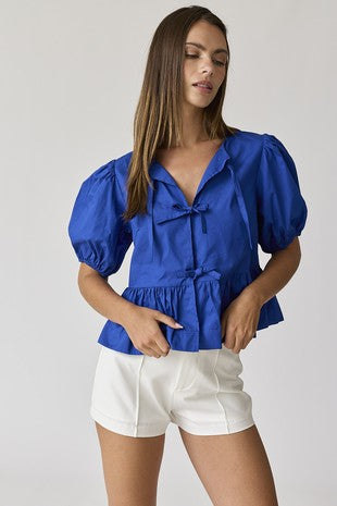 Hailey Bow Tie Detailed Blouse