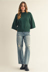 Drop Shoulder Soft Comfy Sweater Top